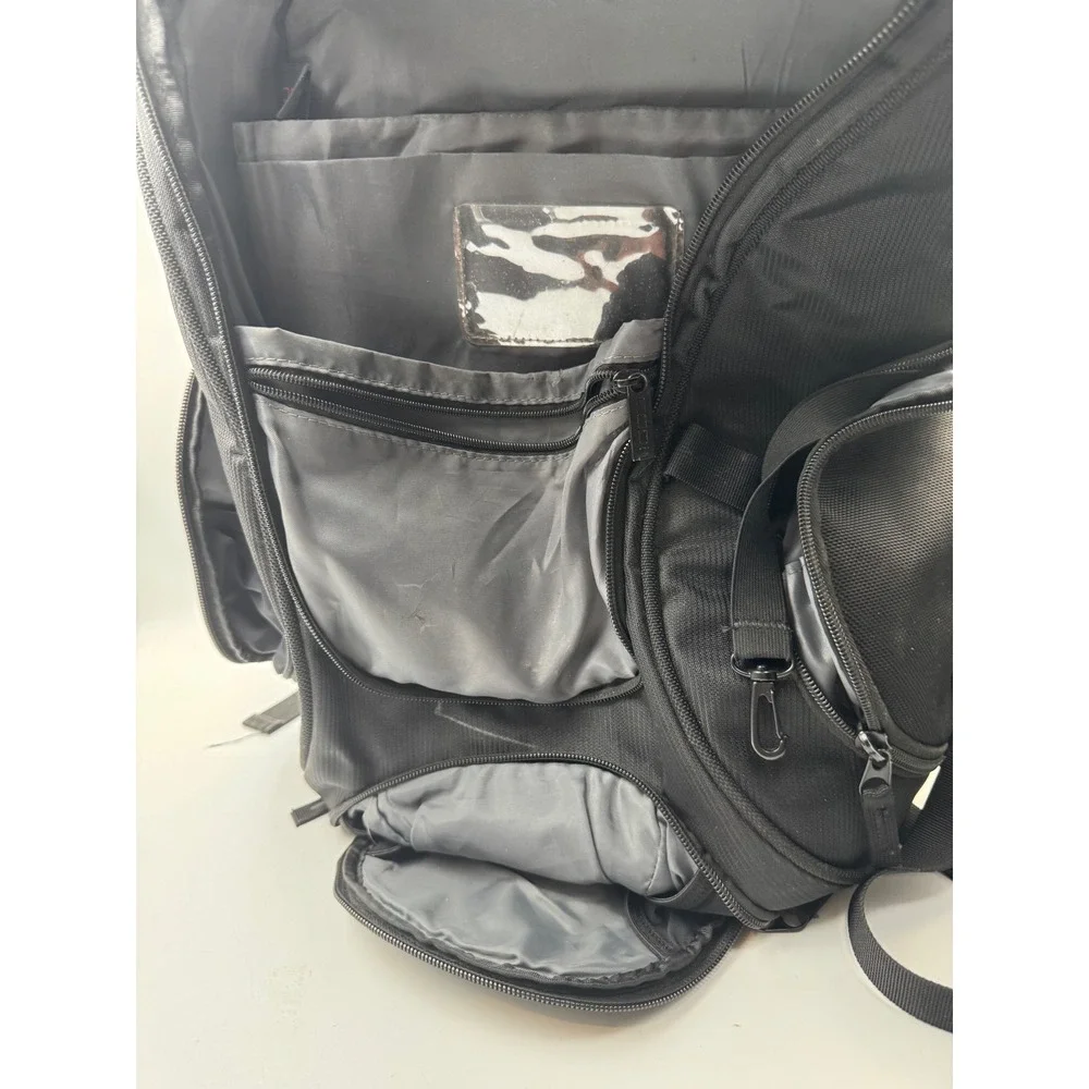 CODi Black Ballistic Nylon Laptop Backpack Tech Travel Bag Multi-Pocket Unisex